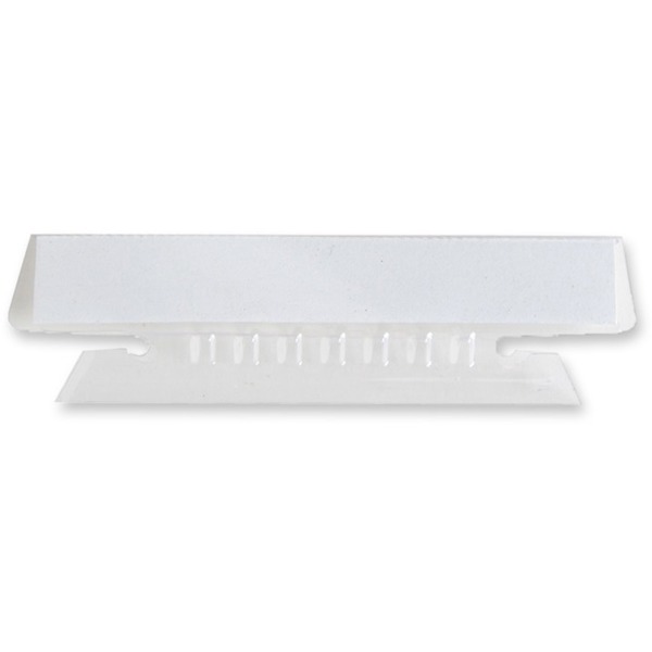 Business Source Plastic Clear Tabs 3.50" Tab Width, PK25 43T